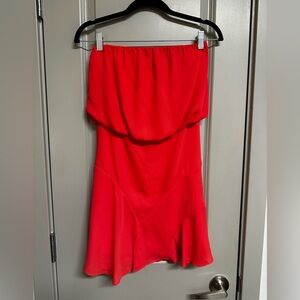 Coral Strapless Dress